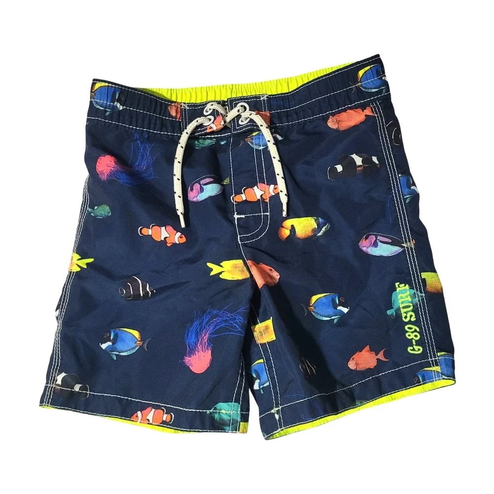 Baby Gap Swim Trunks Bottoms 4T Tropical Fish Beach Pool Summer Vacation‎ Shorts
